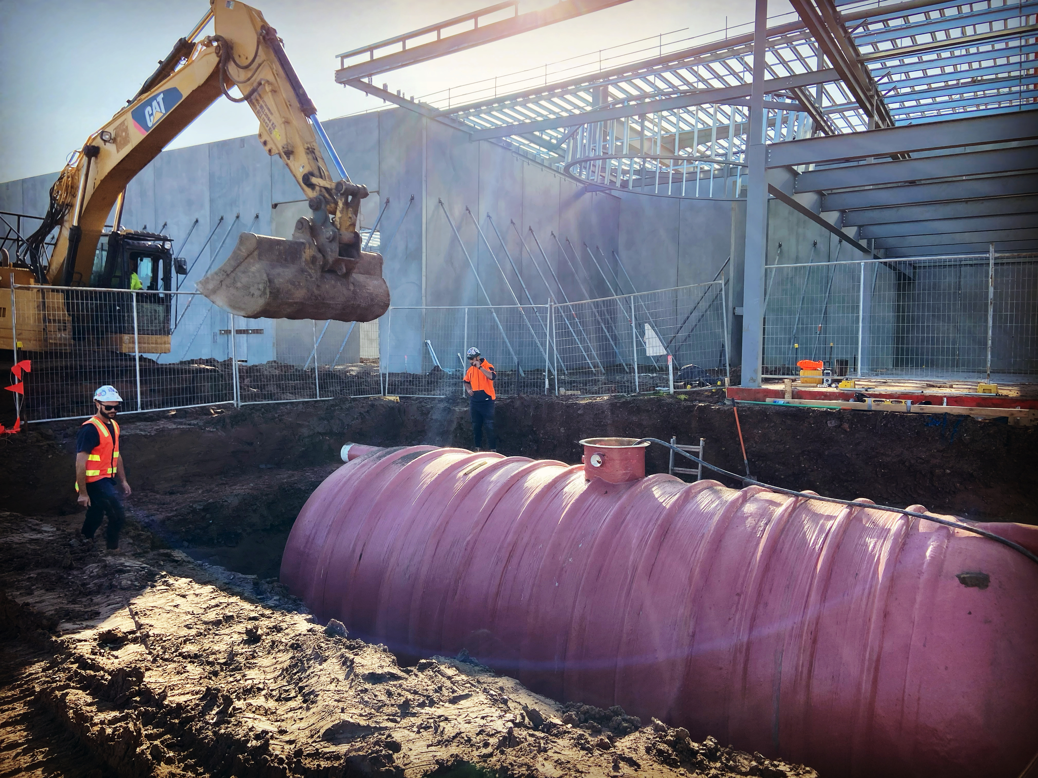 Melbourne Airport rainwater tank plumbing and drainage